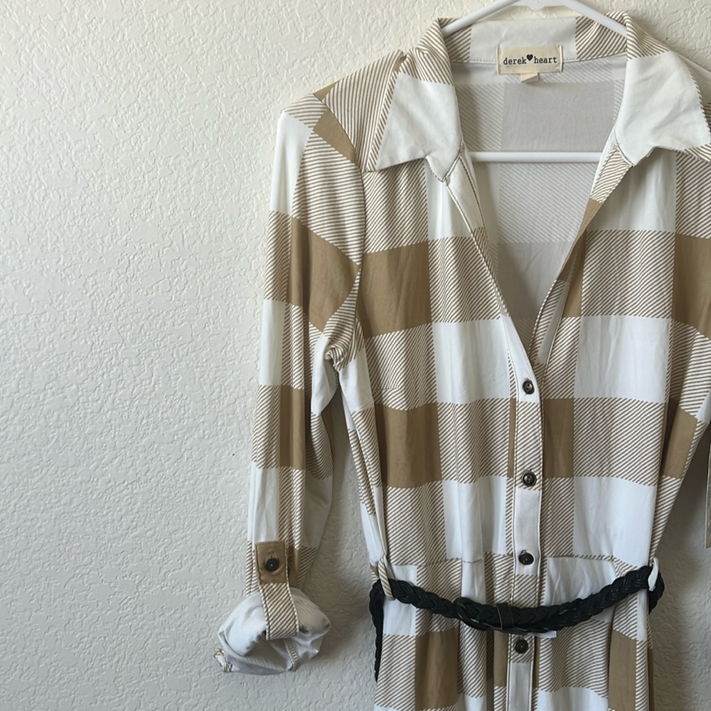 Plaid Dress with Black Belt NEW/NEVER WORN